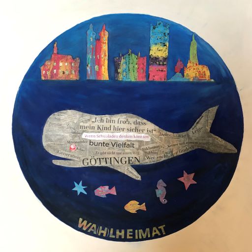 Preiswürdig: das Kunstwerk aus dem Sprachheilkindergarten St. Hildegard belegte den 4. Platz in der Kategorie Kindergarten. | Foto: Caritas