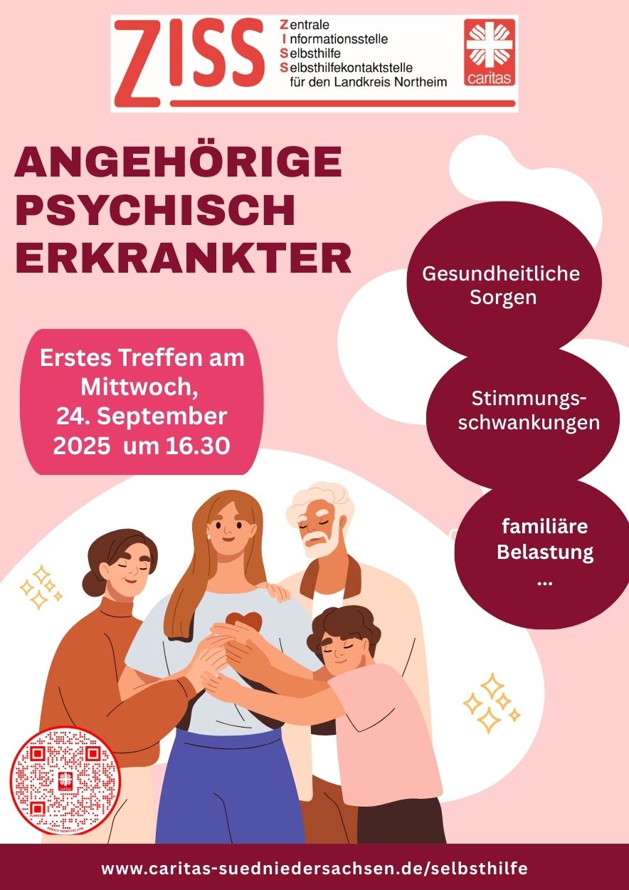 Das Bild zeigt das Plakat für die neue Selbsthilfegruppe in Northeim.