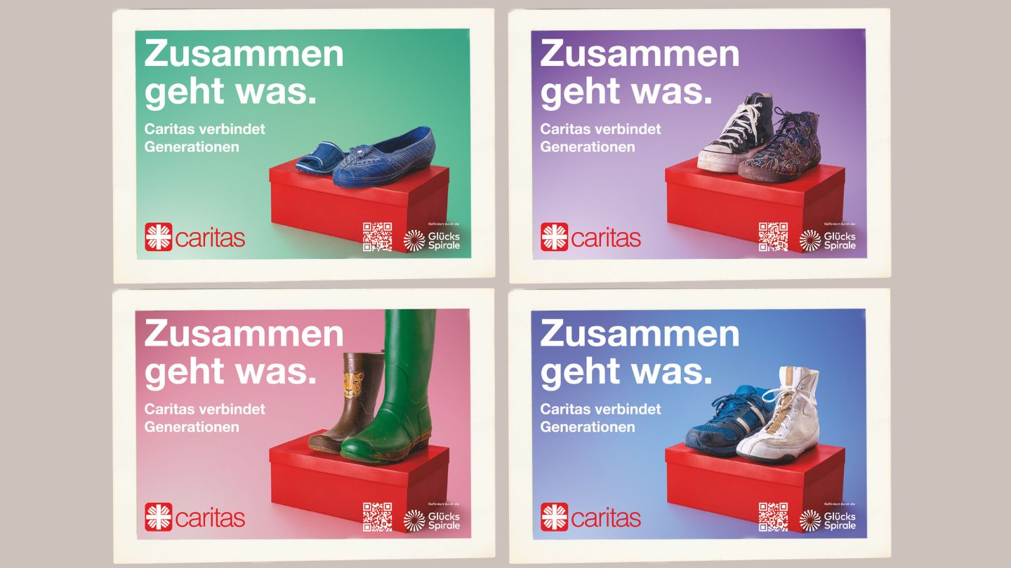Plakat-Motive mit Schuhen aus der Jahreskampagne 2026