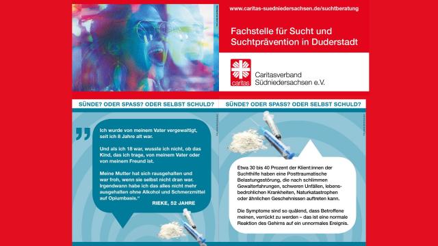 Ausstellung „Sünde? Oder Spaß? Oder selbst schuld?“ der Fachstelle für Sucht und Suchtprävention der Caritas Südniedersachsen